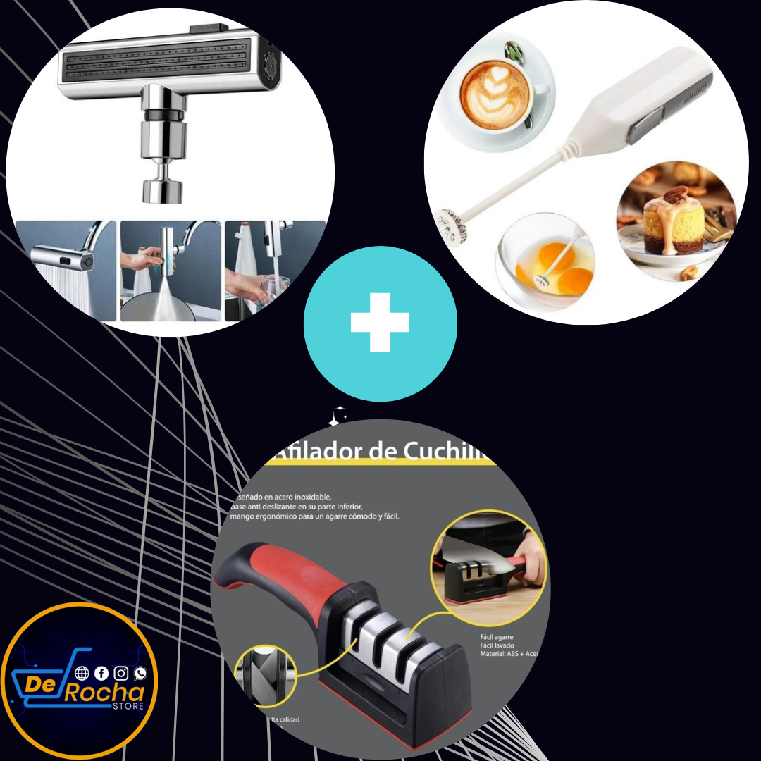 Kit Grifo 4 + Afilador + Batidor Espumad